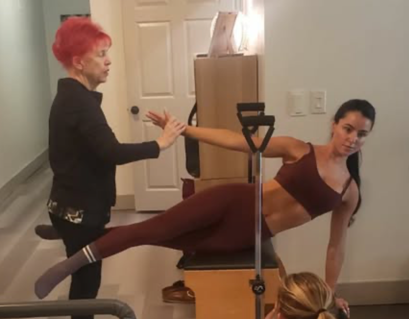 Patricia teaching Pilates chair exercise