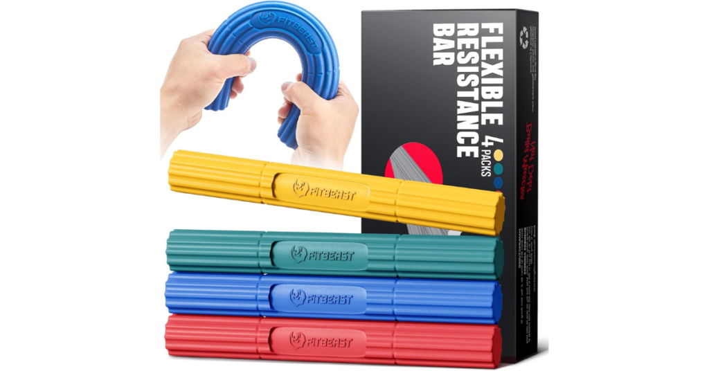 Set of flexible bars for strength training