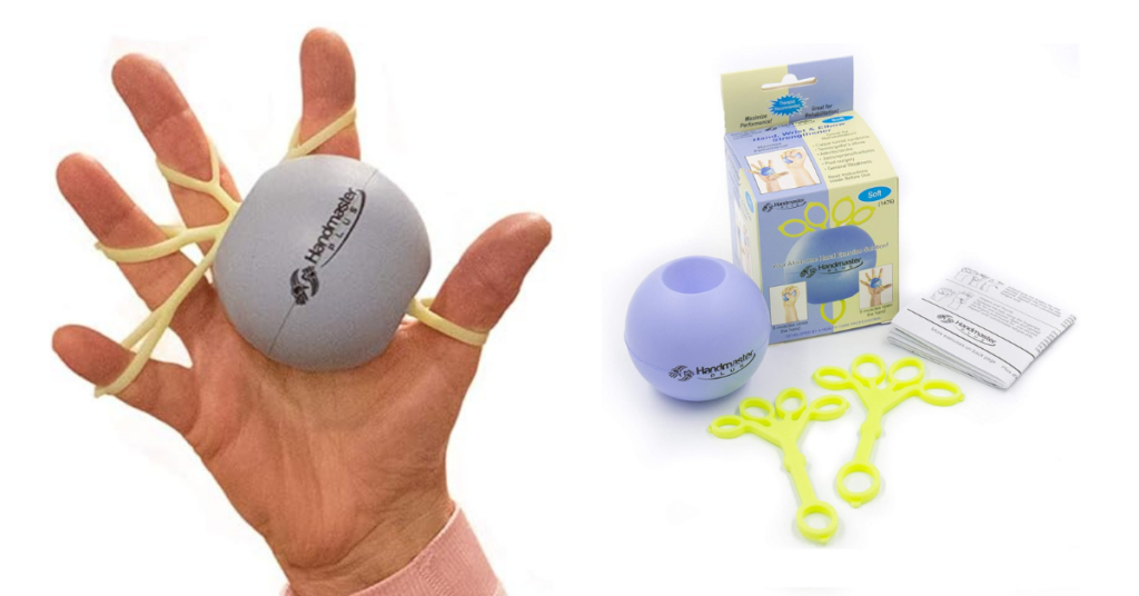 Hand using exercise ball